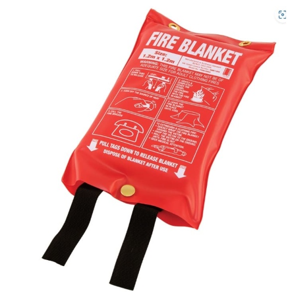 FSN120SC  Medium 1.2m x 1.2m Fire Blanket – Soft Plastic Pouch