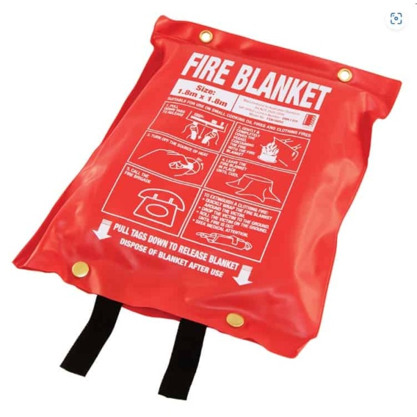 FSN180SC Extra Large 1.8m x 1.8m Fire Blanket – Soft Plastic Pouch